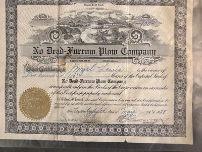 Vintage Stock Certificate From 1928