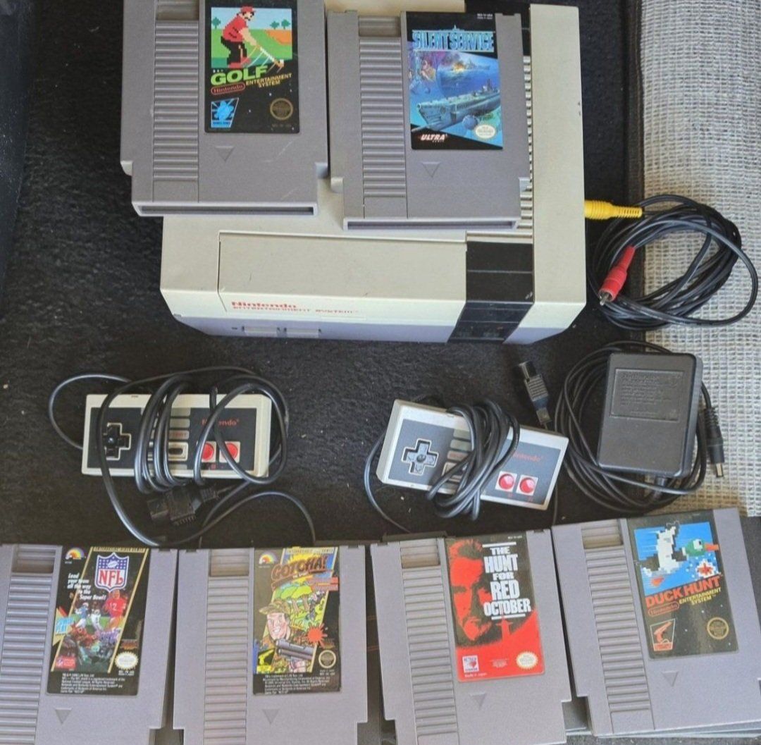 Nintendo NES Original Console Bundle with 6 Games, 2 Controllers, & Accessories - Classic Gaming