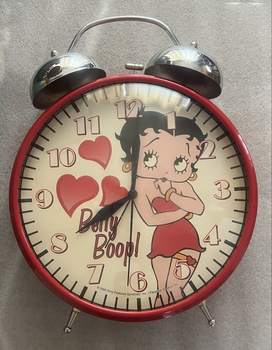 Vintage 2005 Betty Boop Jumbo Twin-Bell Alarm Clock (Fully Working!)
