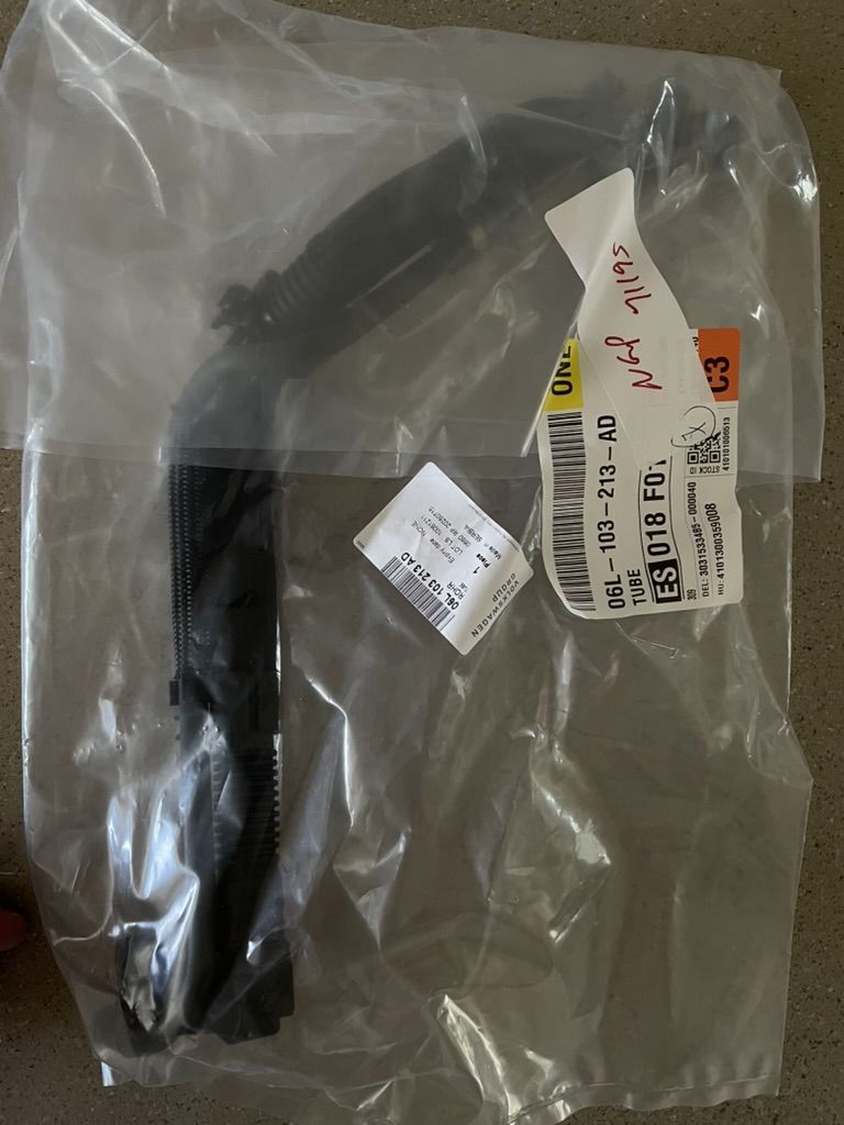 PVC Breather hose Audi & VW $120 OBO