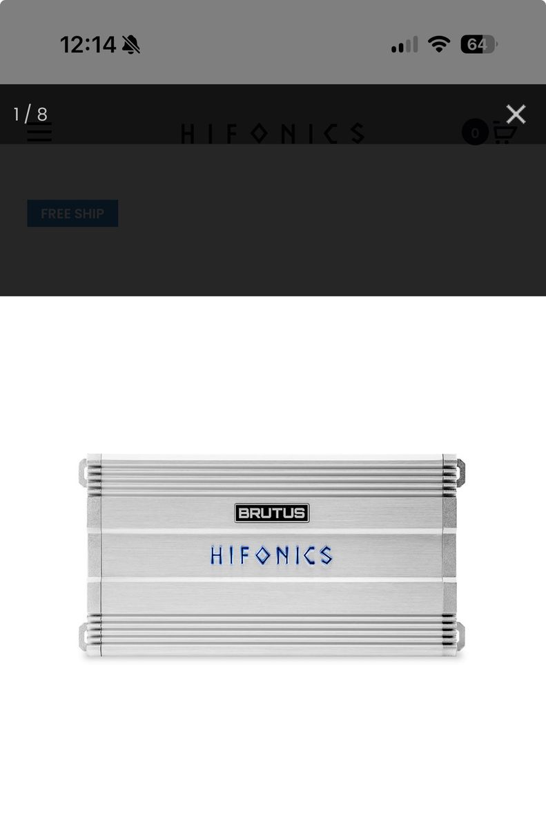 HiFonics - Brutus BG 1400 Watt Class D Monoblock Amplifier with Built-In UV Meter - Silver