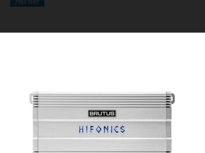 HiFonics - Brutus BG 1400 Watt Class D Monoblock Amplifier with Built-In UV Meter - Silver