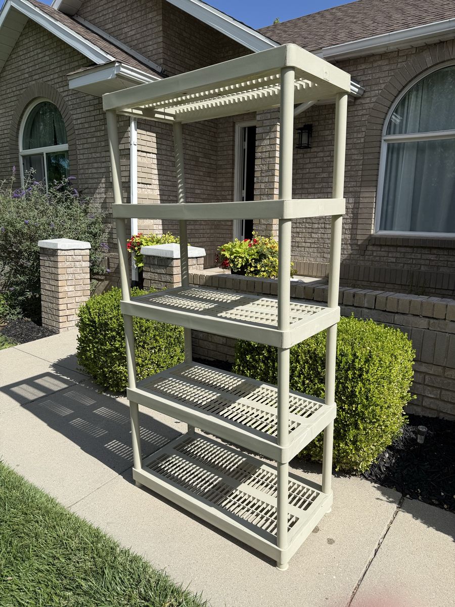 5-Tier Plastic Utility Storage Shelf