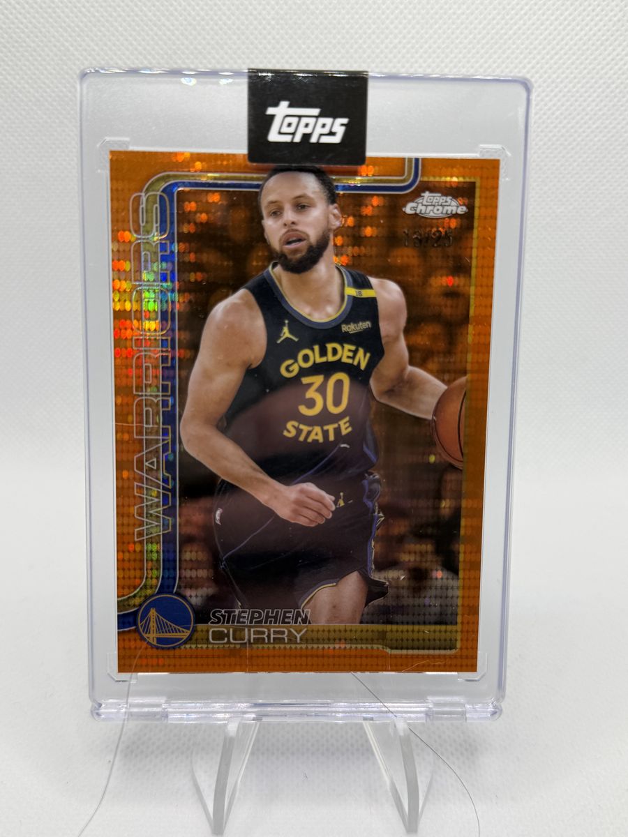 2025 Topps Chrome #201 Stephen Curry Pulsar /25