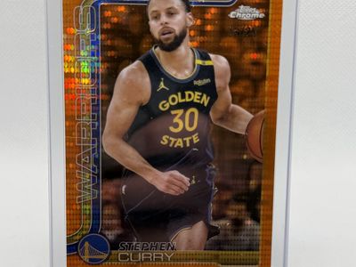 2025 Topps Chrome #201 Stephen Curry Pulsar /25