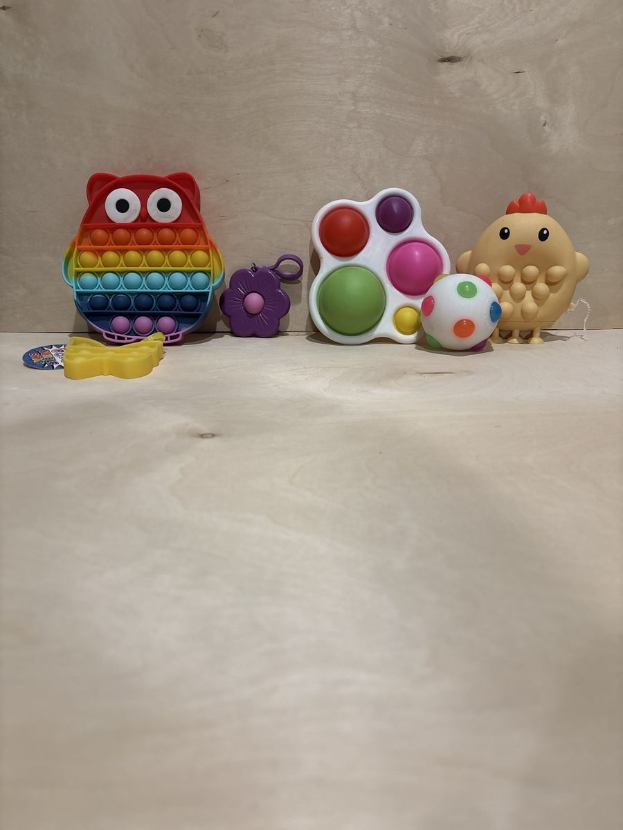 Sensory Fidget Toy Lot - Pop Its, Simple Dimple, Stress Ball, Chicken