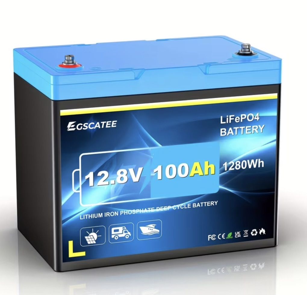 12V 100Ah LiFePO4 Battery — Brand New Lithium