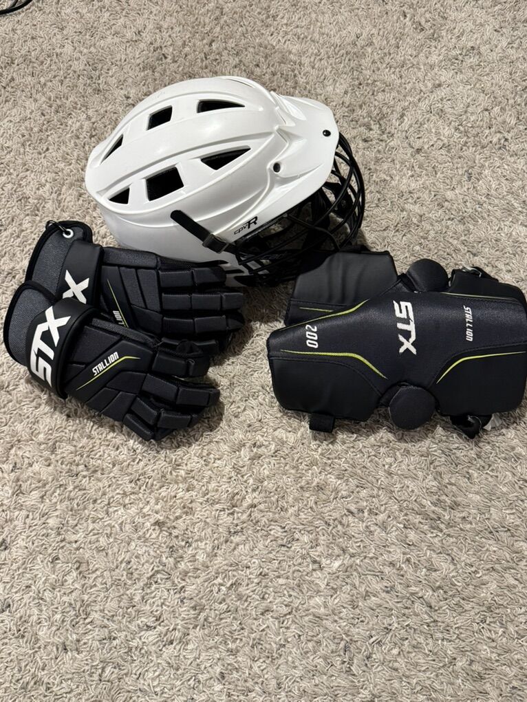 Lacrosse Gear Helmet Gloves Elbow Pads