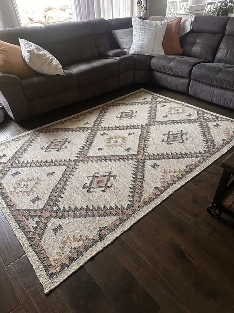 6x9 Boho Jute Area Rug