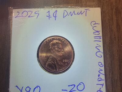 2025 penny. with double date error.