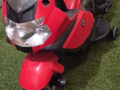 BMW K1300S Kids Electric Ride-On Motorcycle - Red, Training Wheels