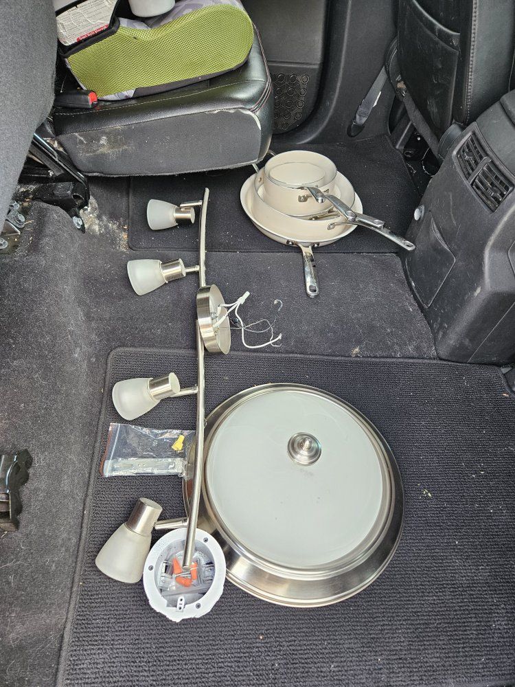 two light fixtures - ceramic cookware