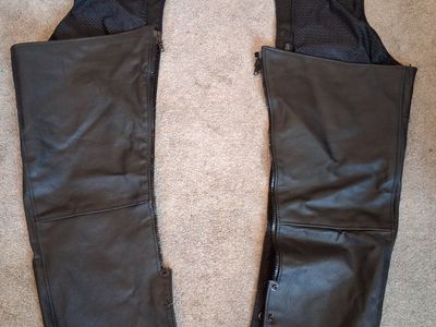 BYKR Gear Leather Chaps Black Size 32