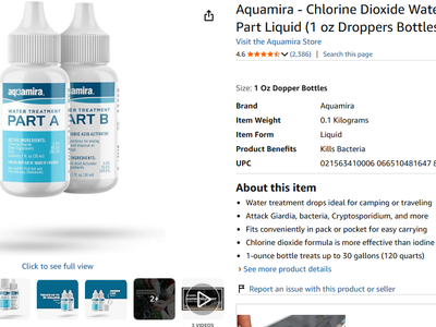 Aquamira - Chlorine Dioxide Water Treatment Two Part Liquid (1 oz Droppers Bottles)