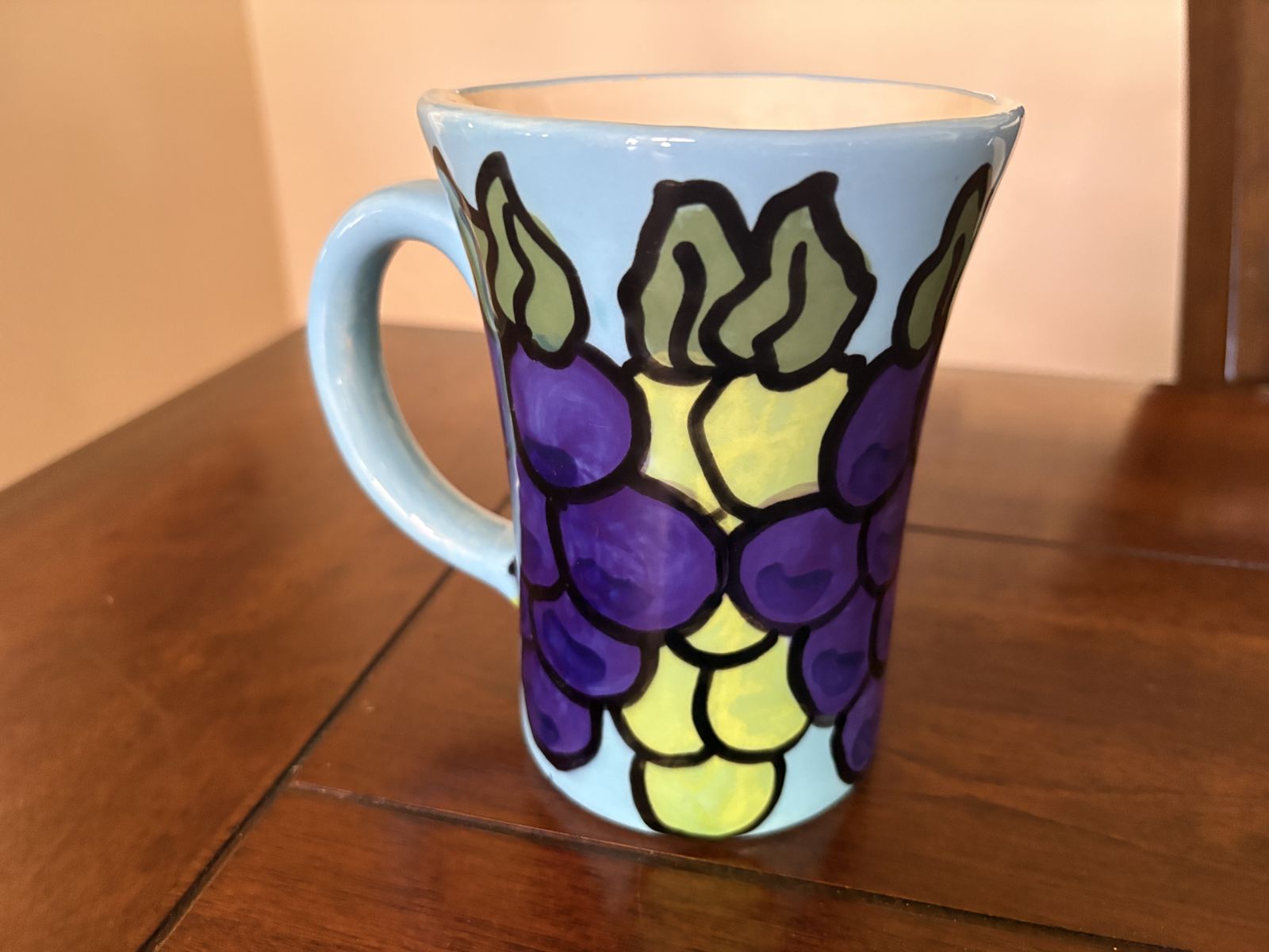 Tall Vintage BerryWare Mug With Grapes On It