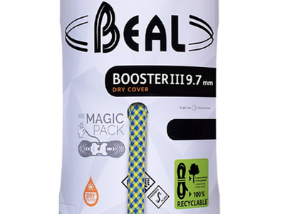 Lightly Used Beal Booster III 9.7mm 70m Dry Cover Climbing Rope - Blue/Yellow By-PatternPattern $225 OBO