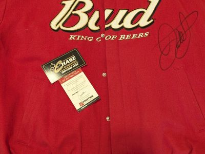 Budweiser NASCAR Chase Authentics Racing Jacket - Red, Embroidered Logos, Men's