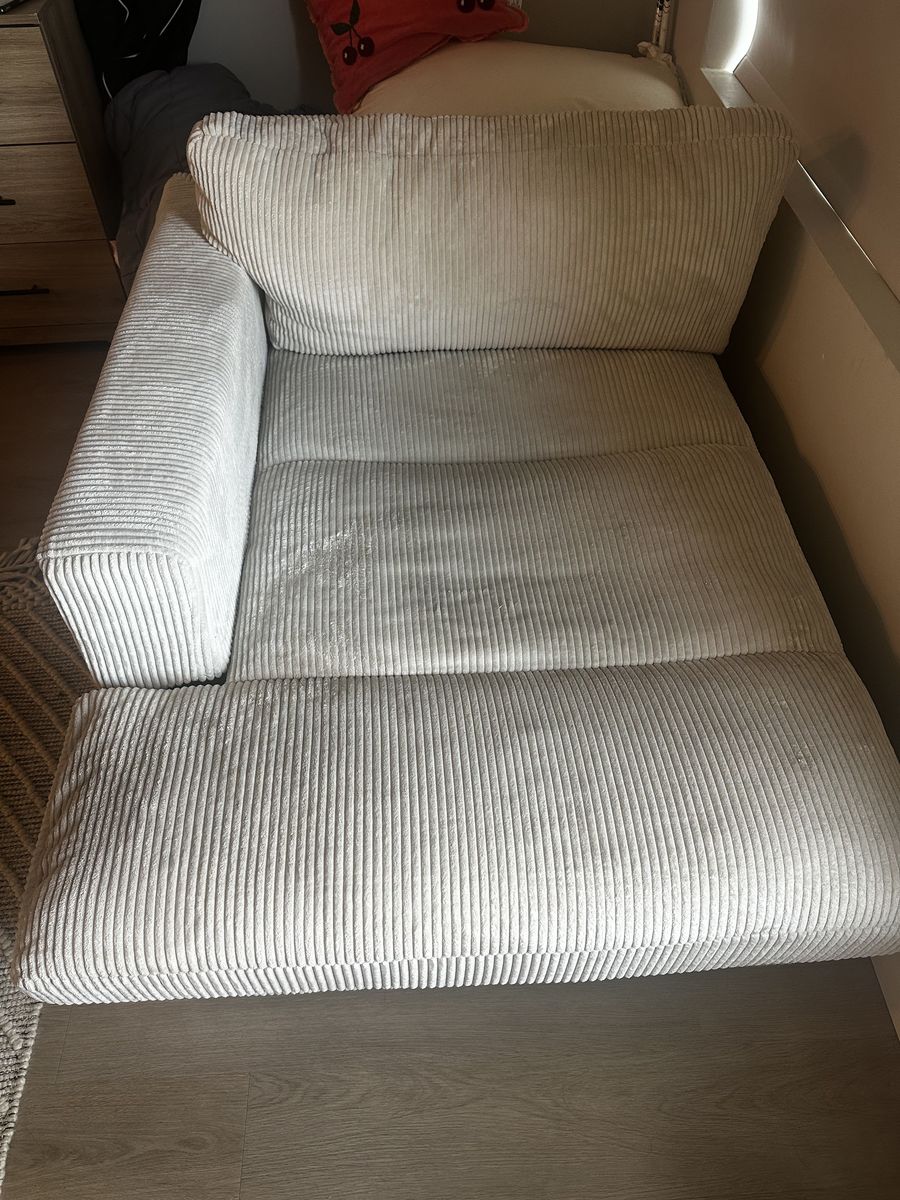 Beige Courguroy Chaise Lounge