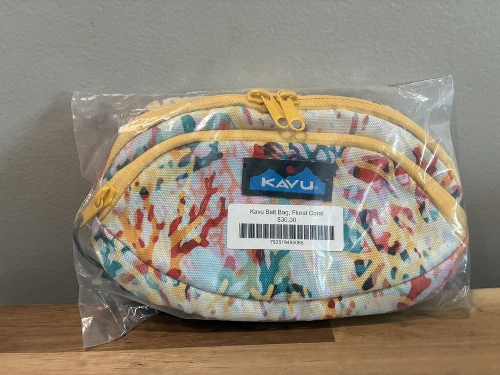Kavu Belt Bag Fanny Pack Floral Coral NWT