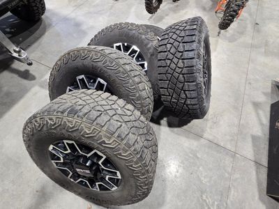 Goodyear Wrangler Tires on 18" GMC Wheels - Set of 5
