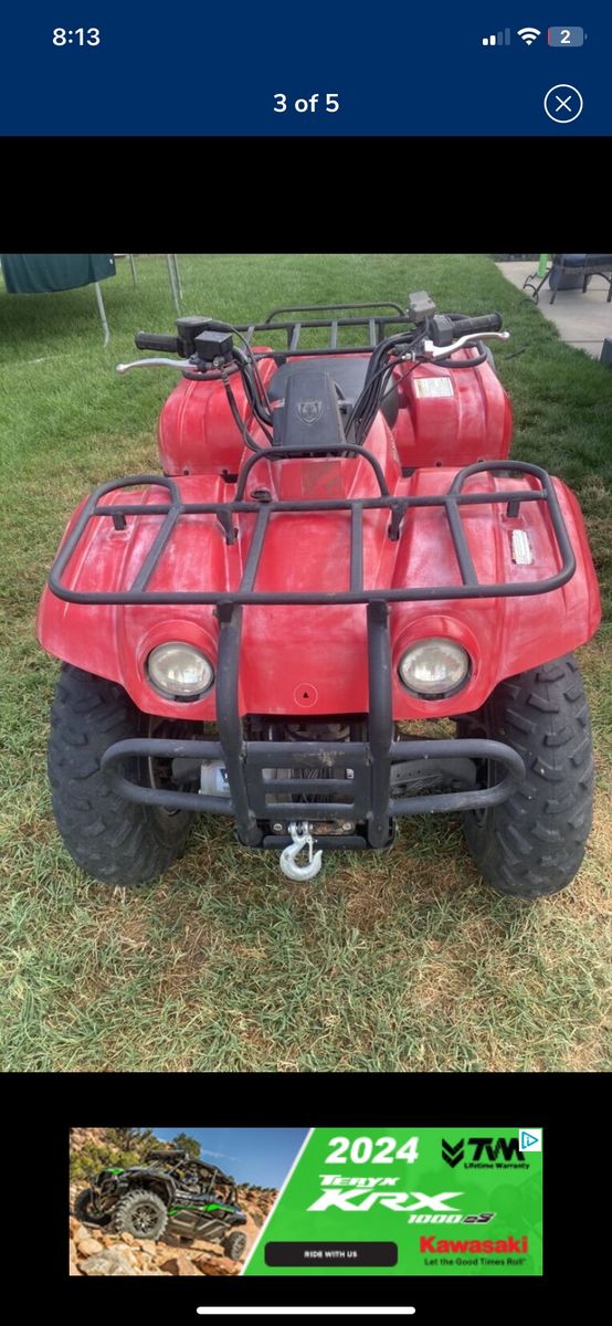 2006 Yamaha big bear four wheeler!!
