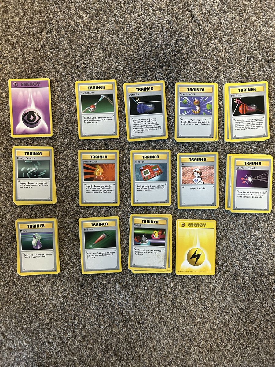 Shadowless base set Pokemon cards