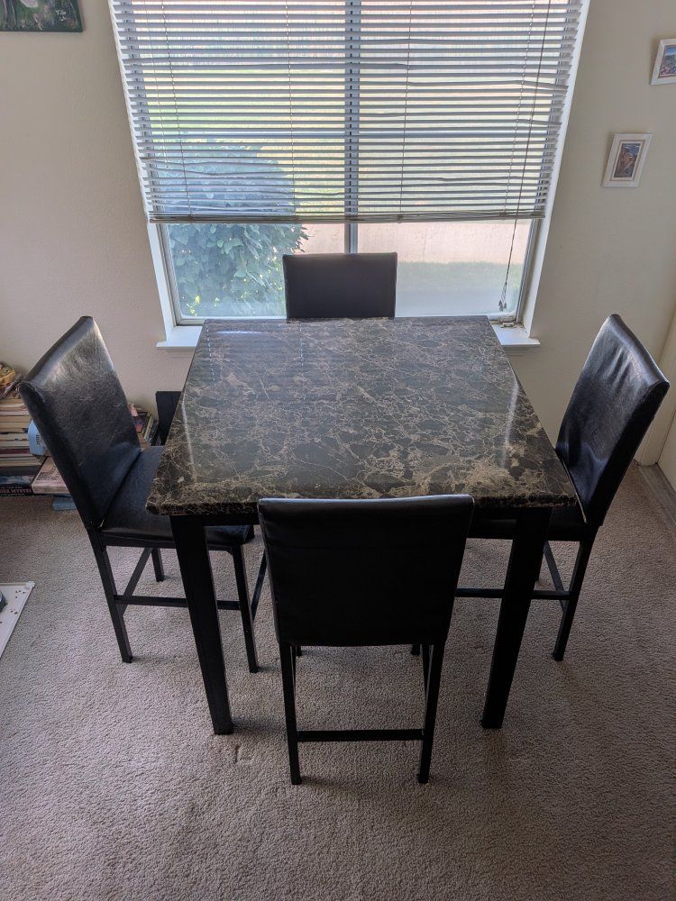 Dining table with four chairs