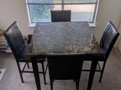 Dining table with four chairs