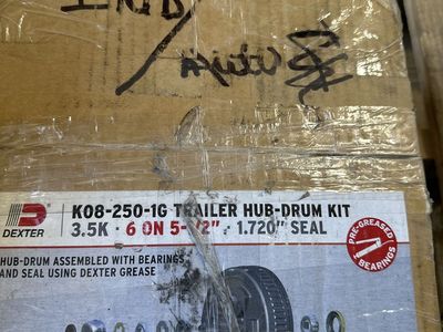 NEW Dexter 3.5K Pre-Greased Trailer Hub-Drum Kit - 6 on 5.5"