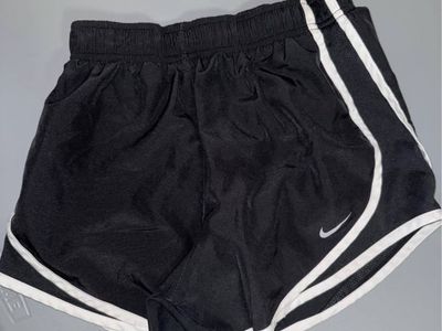 Nike Women's Tempo Dri-FIT Running Shorts Black White Trim XS