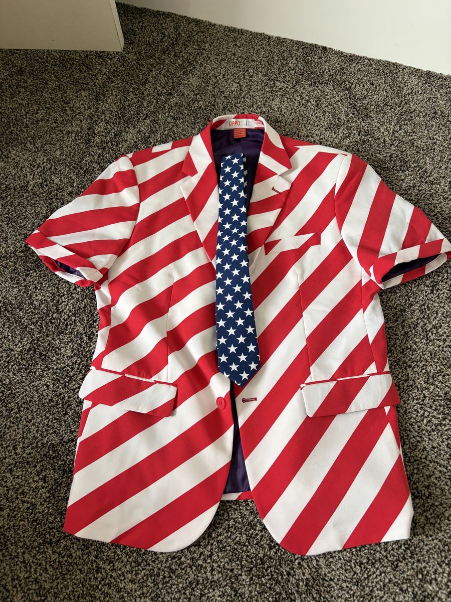 ‘Murica Mens Short Sleeve Suit Jacket