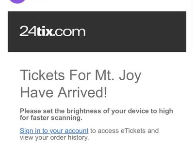Mt. Joy Concert Tickets (2) - Ogden Amphitheater 8/25