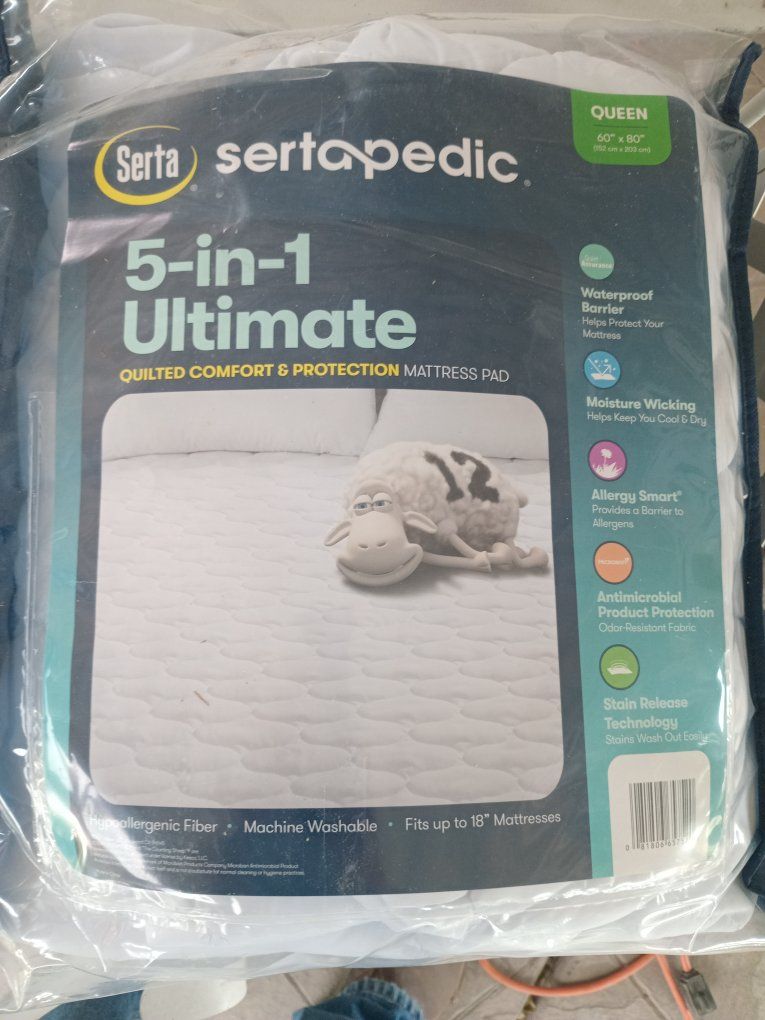 Serta Sertapedic 5-in-1 Ultimate Quilted Queen Mattress Pad