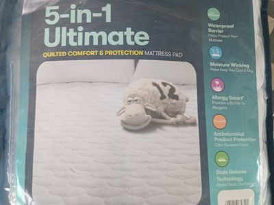 Serta Sertapedic 5-in-1 Ultimate Quilted Queen Mattress Pad
