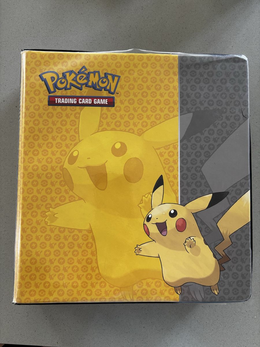 Pokemon Trading Card Game Pikachu Binder with Assorted Cards