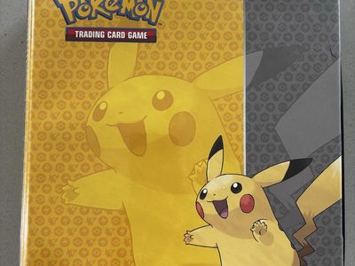 Pokemon Trading Card Game Pikachu Binder with Assorted Cards