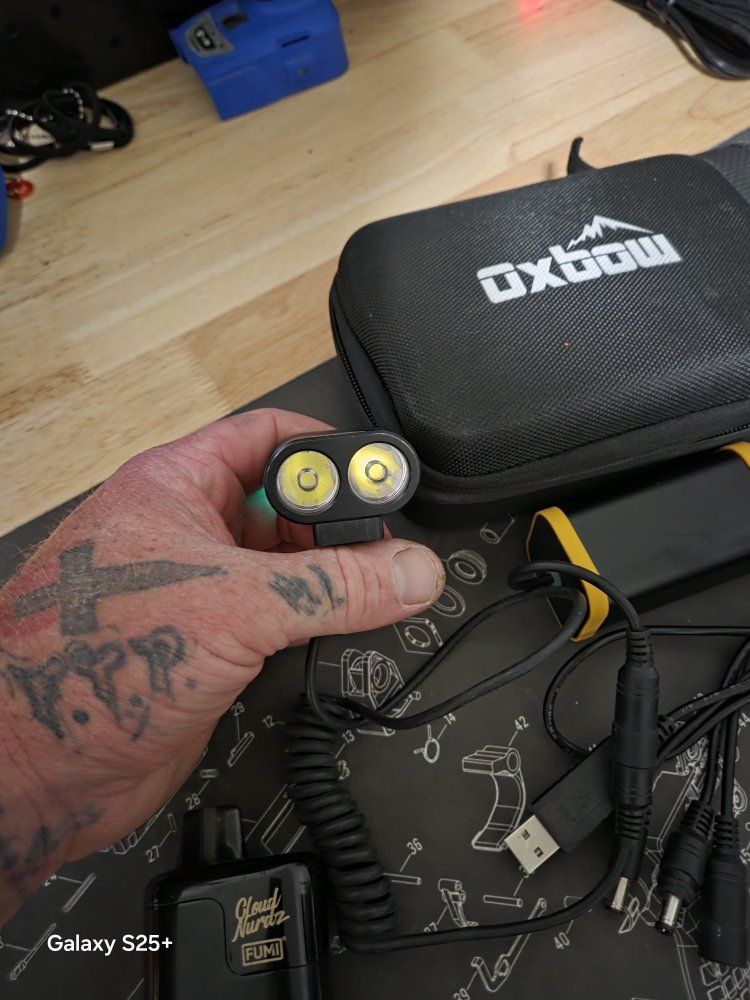 Oxbow Dual-Beam Headlamp with Rechargeable Battery and USB Charging Kit