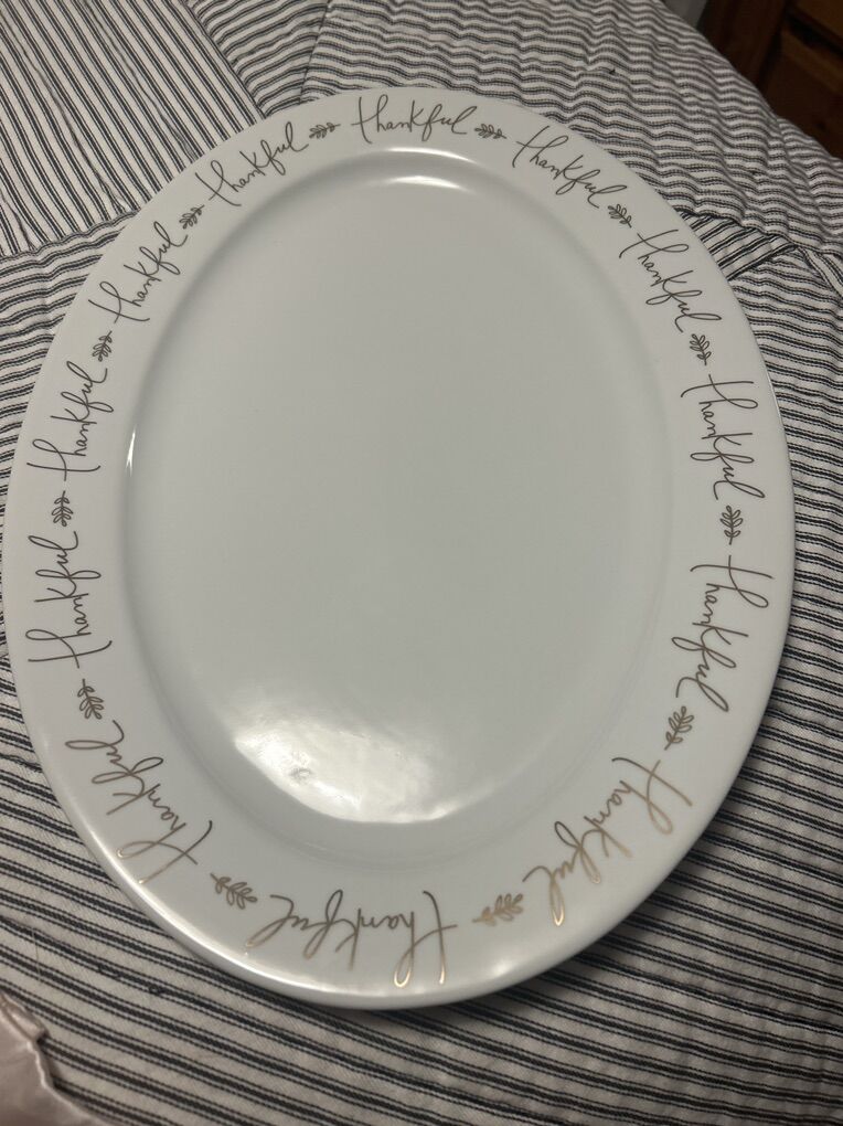 Thankful Oval Platter