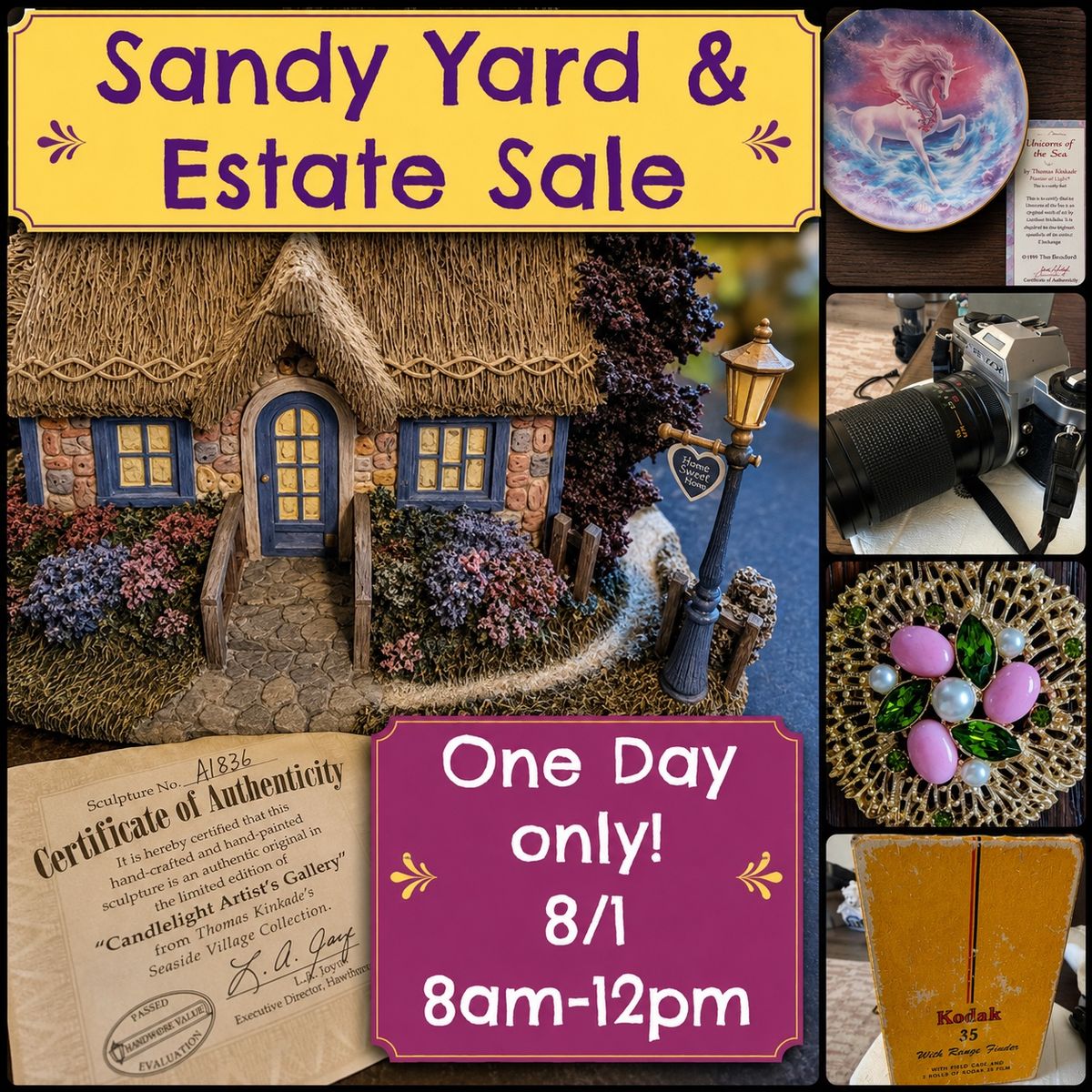 Sandy Yard & Estate Sale - One Day Only (8/1, 8am-12pm)