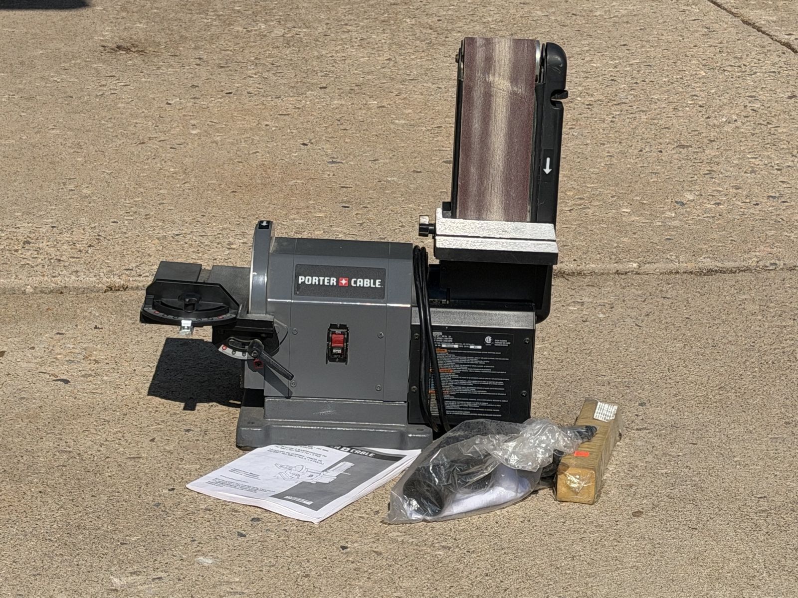 Porter Cable bench top belt and disc sander 