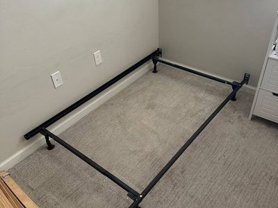 Metal Bed Frame with Mattress and Box Spring