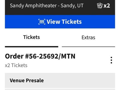 Lukas Nelson Concert Tickets x2 - Sandy Amphitheater - July 8, 2026 - Section 9, Row BB seats!