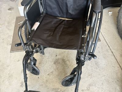 Medline Excel K3 Lightweight Wheelchair, Black, Standard Adult Size, Foldable