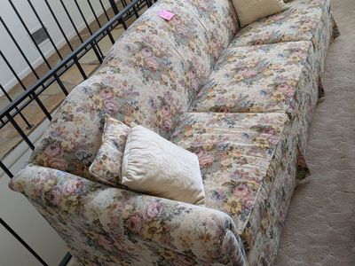 Extra Long Floral Couch