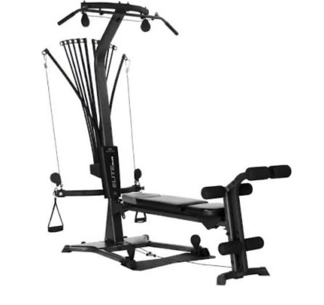 Bowflex Elite Home Gym System with Resistance Rods & Bench - Full Body Workout Machine