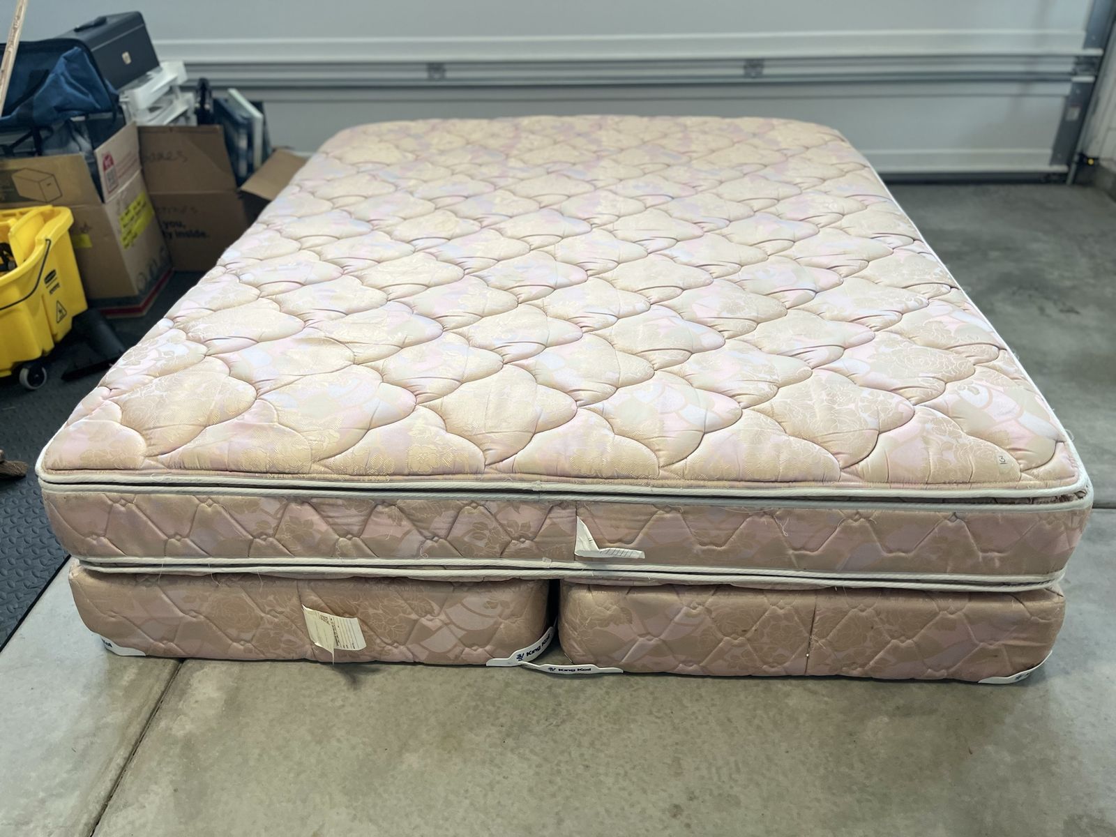 Free King Koil Pillow Top Cal King Size Mattress Set with Box Springs - 