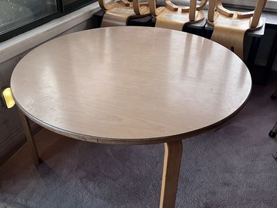 Vintage Kids 41” Round School or Play Activity Table with 3 Chairs