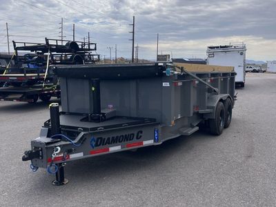 7x16 Diamond C LPT 208 Pacesetter Pkg Dump Trailer - 32" Sides - 18K GVWR - 7 Gauge Floor and Walls