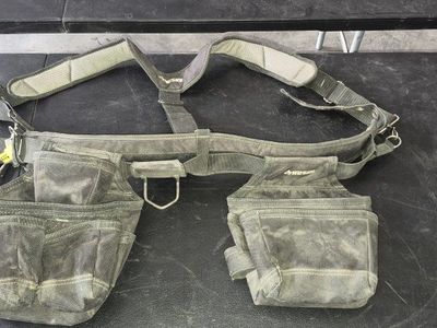 Husky Heavy-Duty Tool Belt Rig with Suspenders & Pouches