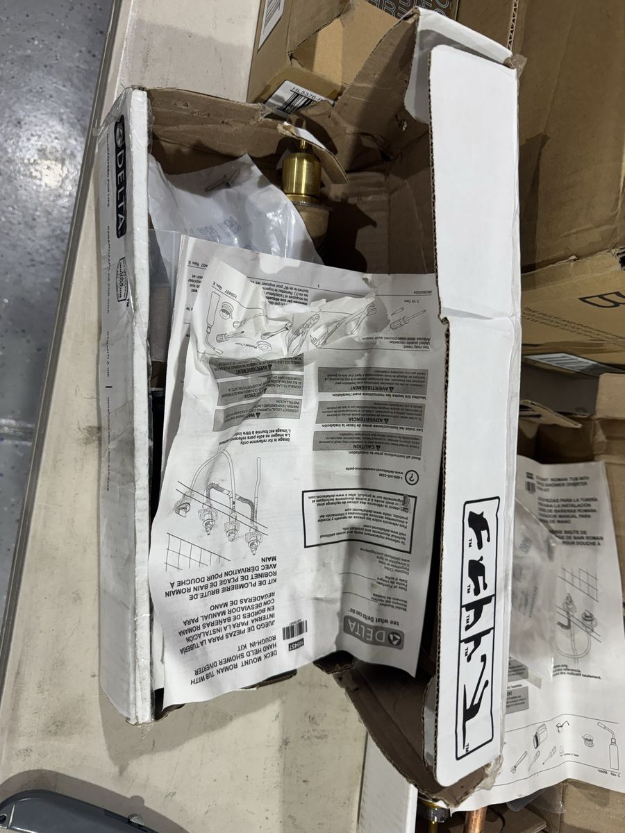 Delta Deck Mount Roman Tub Rough-In Kit with PEX Fittings for Easy Installation R4707-PX